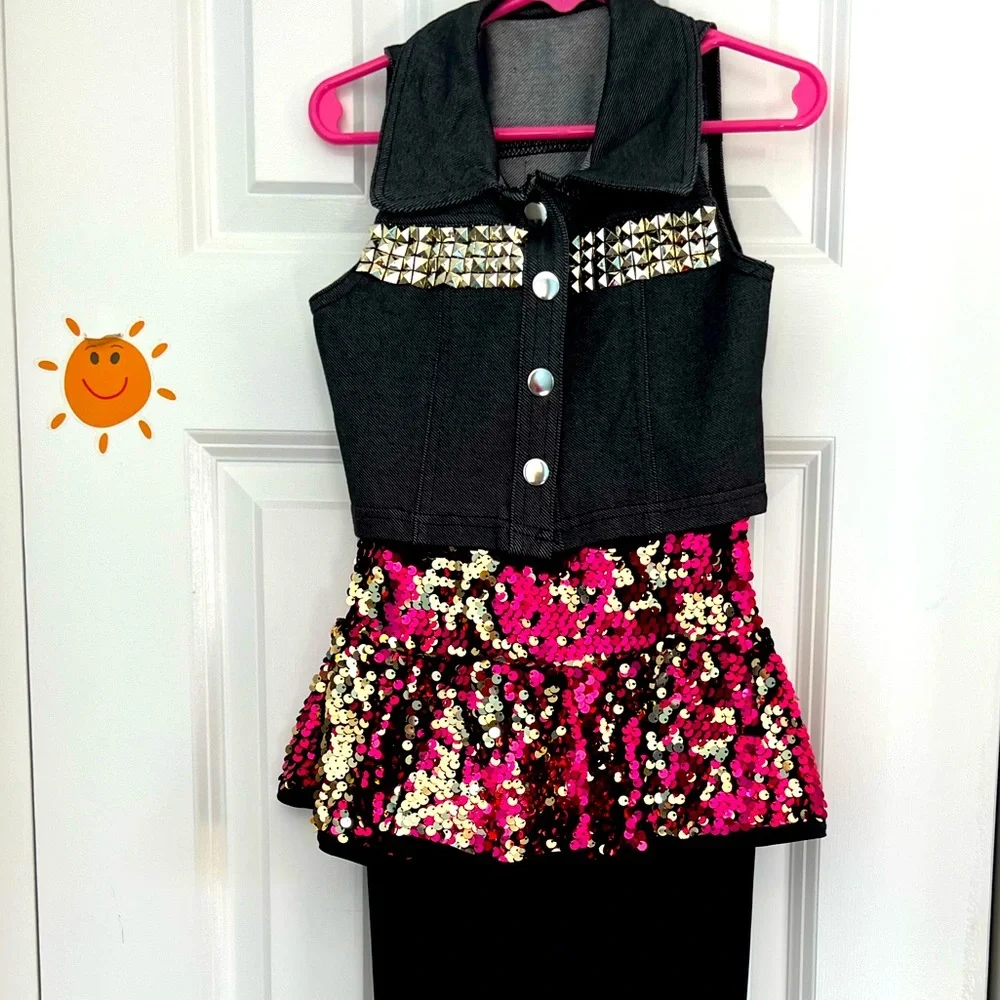 Weissman Hip Hop sparkly Dance costume small